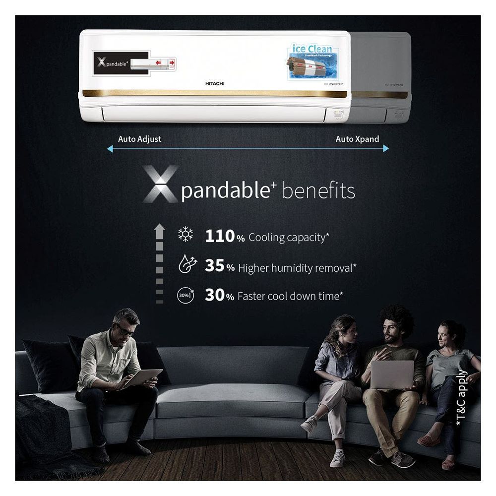 Buy HITACHI iZen 3400FXL 1.5 Ton 3 Star Inverter Split AC (2023